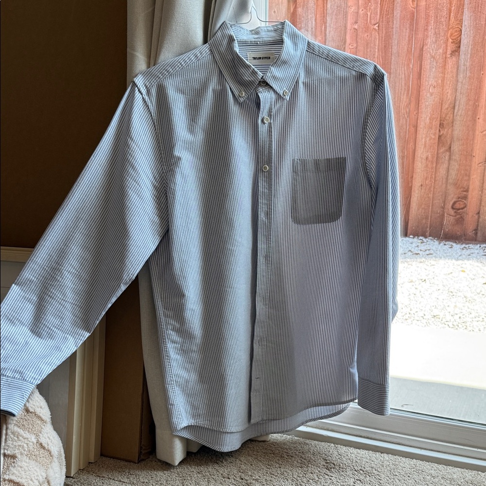 Taylor Stitch Light Blue Striped Button Down Shirt